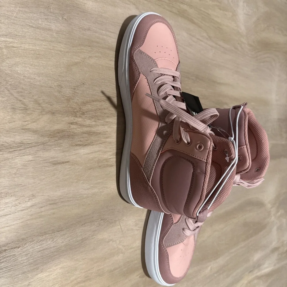 Hurley Breakhigh Shoes Men's Size 11High Top Fashion Sneakers Pink and White NEW